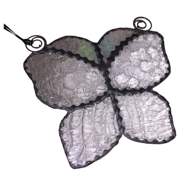 Pretty Clear Textured Glass Stained Glass Butterfly Suncatcher Window Decor - 3 - Picture 2 of 8